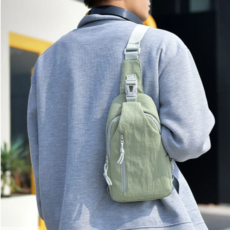 Fashion Casual Messenger Bag Multifunctional Multi-pocket Chest Bag Suitable for Outdoor Sports,cycling and Daily Commuting