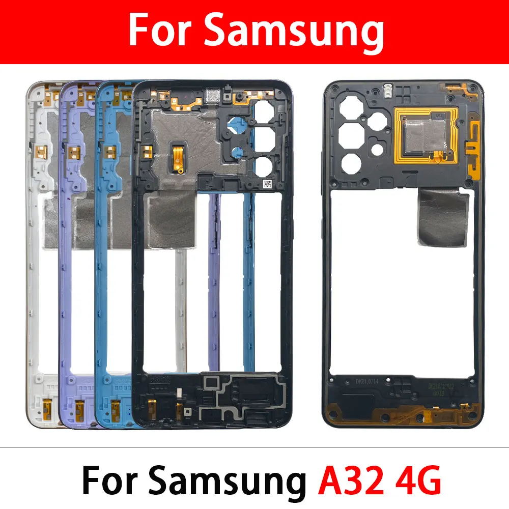 

10 Pcs Middle Frame Housing Frame Panel Rear Housing Case Panel Replacement Part For Samsung A32 4G A325F A32 5G A326F A326