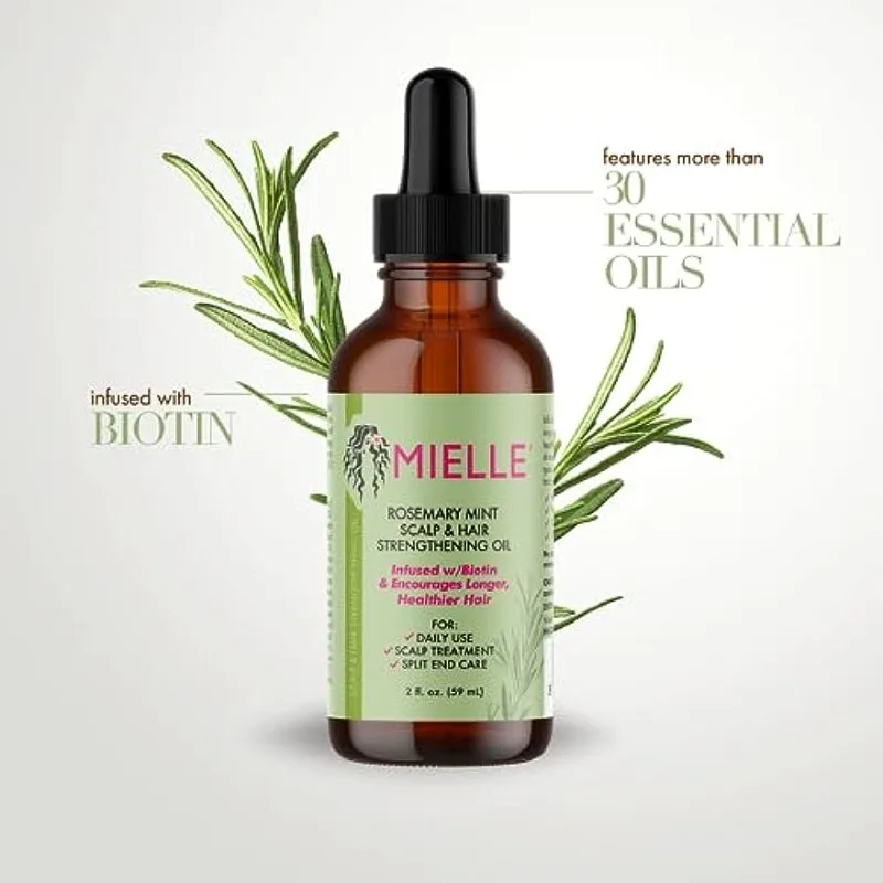 

Mielle Organics Rosemary Mint Scalp & Hair Strengthening Oil With Biotin & Essential Oils