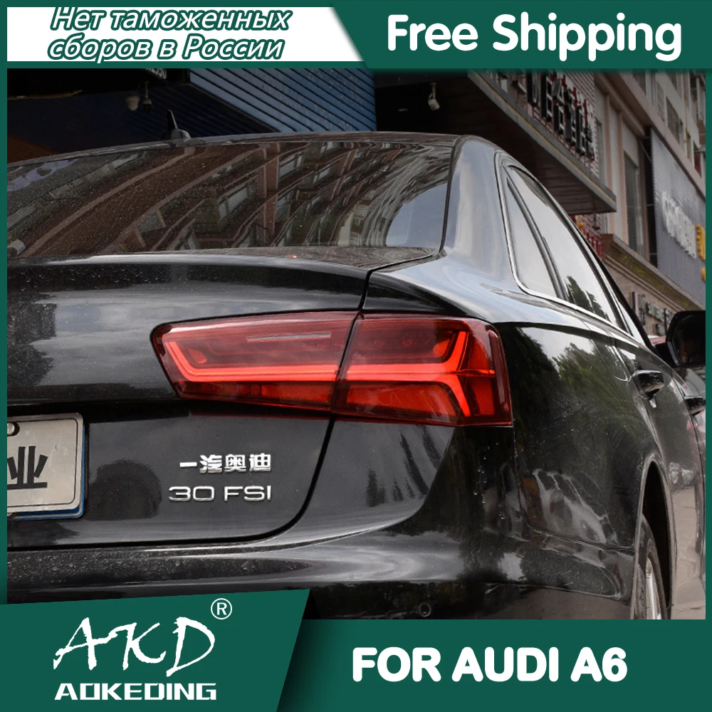 

Автомобильный задний фонарь для Audi A6 2012-2016, светодиодные противотуманные светильник ры s DRL Hella, тюнисветильник, автомобильные аксессуары A6L, задний фонарь s