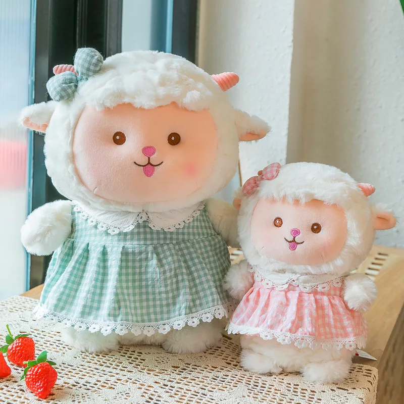 

New Plush Sheep Soft Toys Stuffed Cute Animal Lamb Dolls Valentine's Day Birthday Gifts Pillow for Girl Room Decor