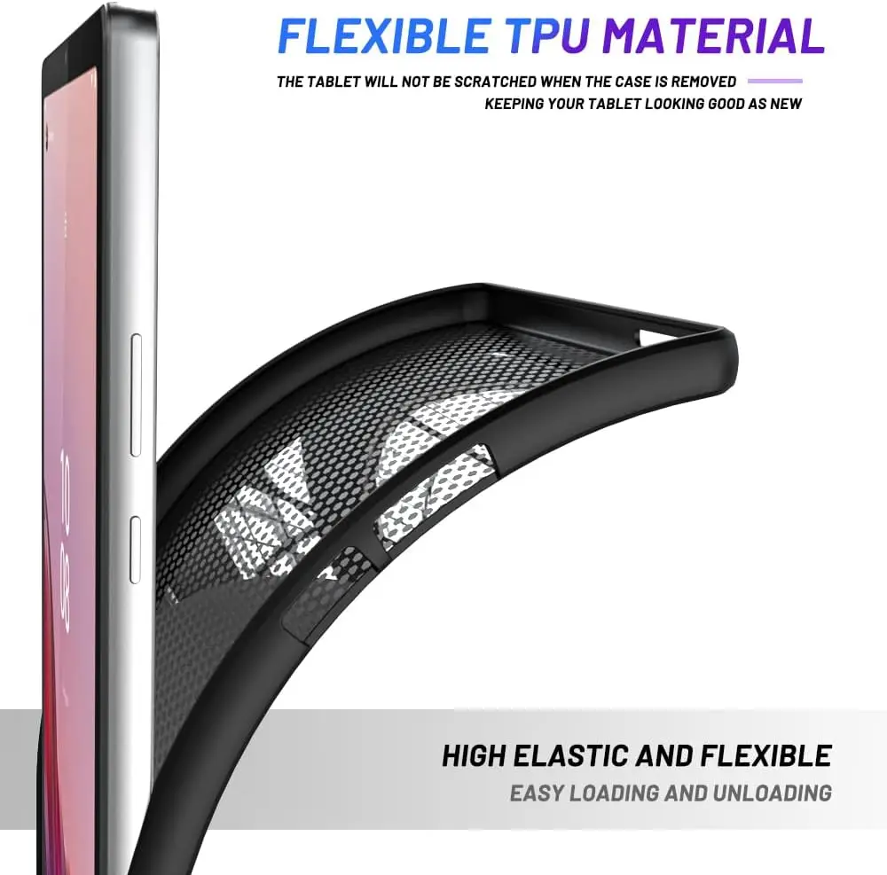 Flexível Silicone Tpu Preto Capa Protetora Soft Case para Lenovo Tab m9 m8 8.0 9.0 P11 M10 Plus 10.6 Y700 - Imagem 4