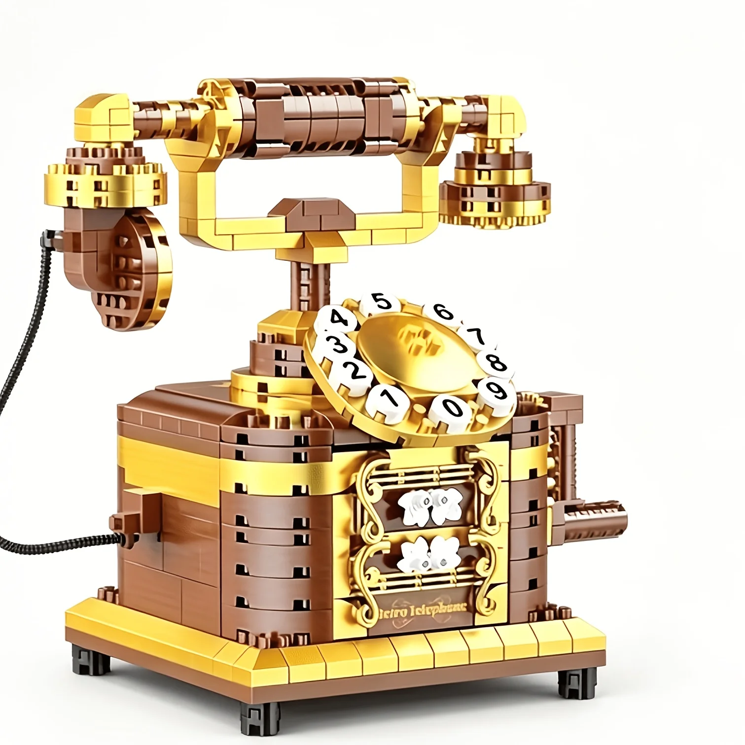Telephone Building Block Model, Mixed Colors, High-Quality Durable Abs Material, DIY Creative Collection Building Block Set—Excellent Home Decoration, Easy to Assemble, Exquisite Display Piece | The Ideal Gift for Building Block Enthusiasts during Christmas, Halloween, New Year's Day, New Year, Valentine's Day, Birthdays, Thanksgiving, and New Year's Eve. 3