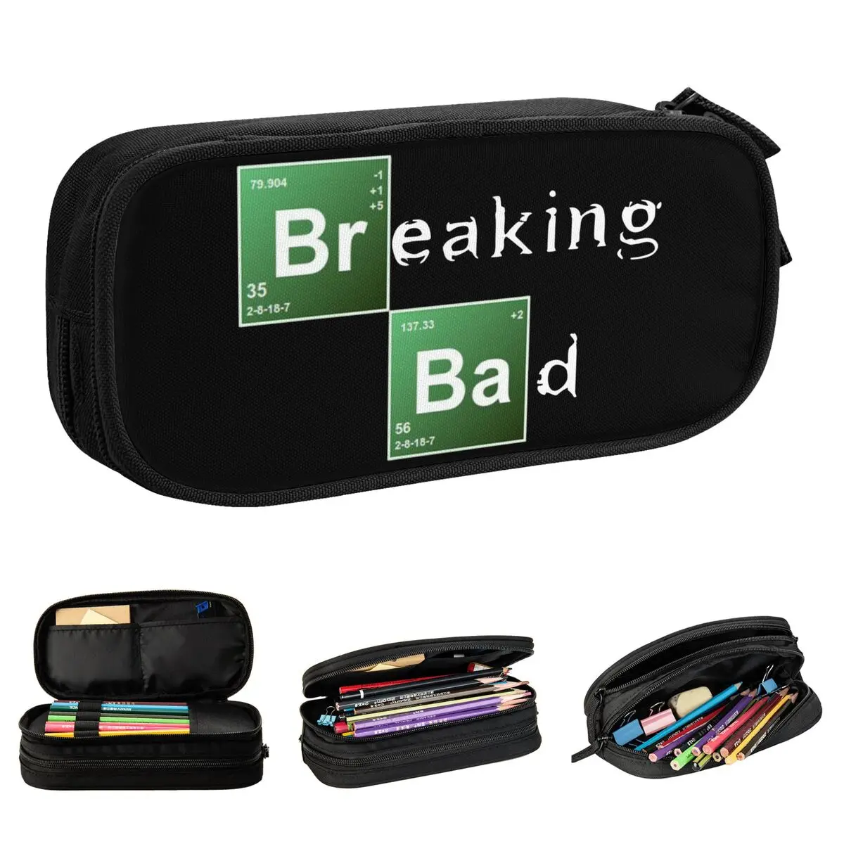 

Breaking Bad Pencil Case Chemistry Heisenberg Pencilcases Pen Box for Girls Boys Large Storage Bags Office Gifts Stationery