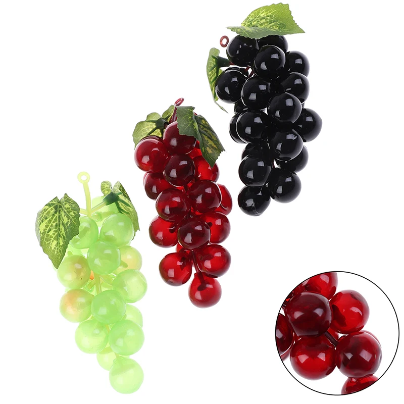 Artificial Grapes Artificial Fruits and Vegetables Real Touch Artificial Fruit Grapes Plastic Home Garden Wedding Party Decoration