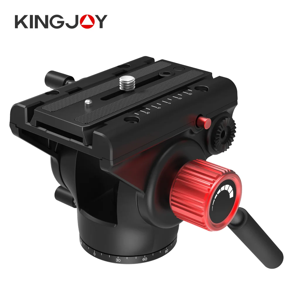 KINGJOY Official VT-3520 Tripod Head Hydraulic Fluid Panoramic Video Head For Tripod Monopod Camera Holder Stand Mobile SLR DSLR
