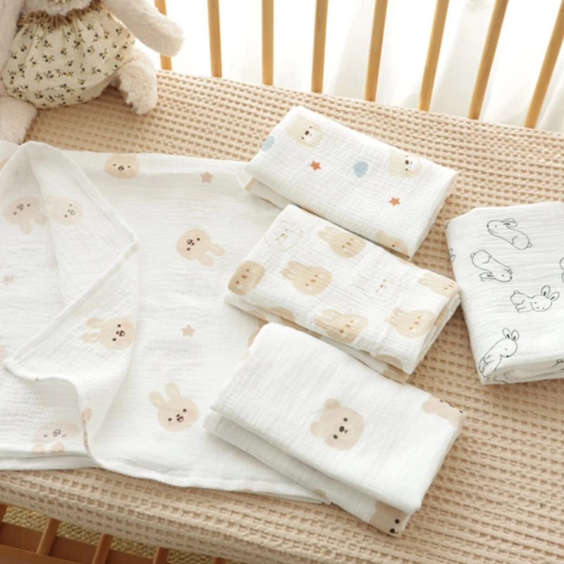 

Newborn Quilts Crib Blanket Baby Wrap Blanket Receiving Wrap Infant 2-layer Breathable Swaddle Blanket Stroller Bedding 100x100