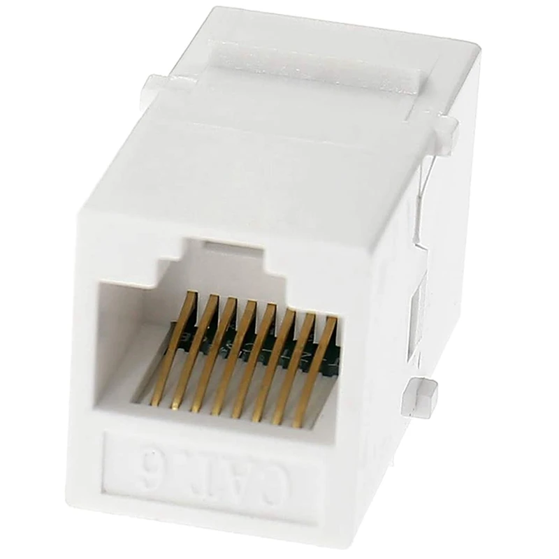 이더넷 키스톤 커플러, 키스톤 잭, 인라인 암 커넥터, 60 팩 Cat6 RJ45