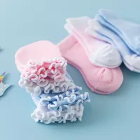 Cotton Baby Socks 4 Pairs Newborn Gloves Socks Set Spring Anti Scratch Bite Gloves Photography Props Infant Boys Girls Accessori 2