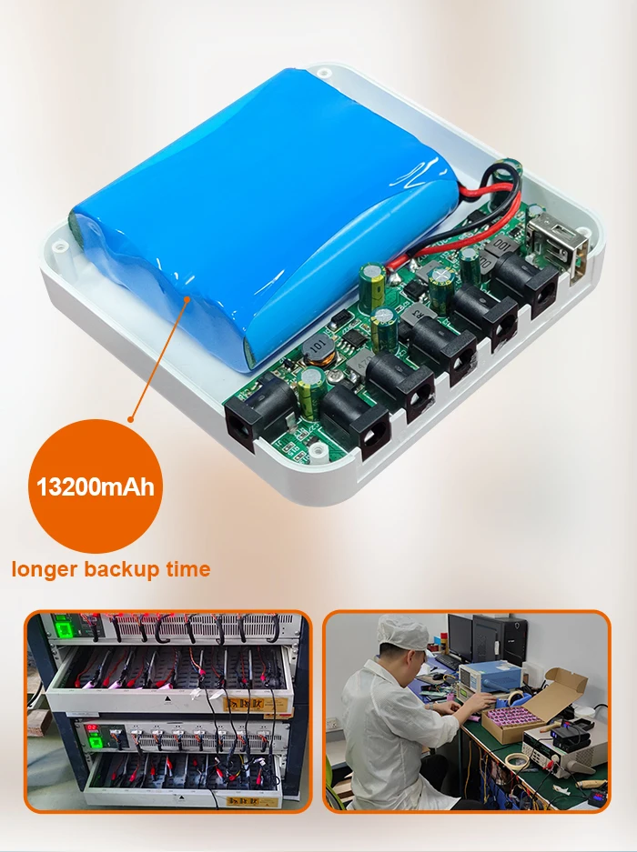 Description Picture 5 of item13200mAh UPS Uninterruptible Power 18W Supply Battery Backup 5v 9v 12v 19v Output Power Router Modem Adapter POE emergency Power