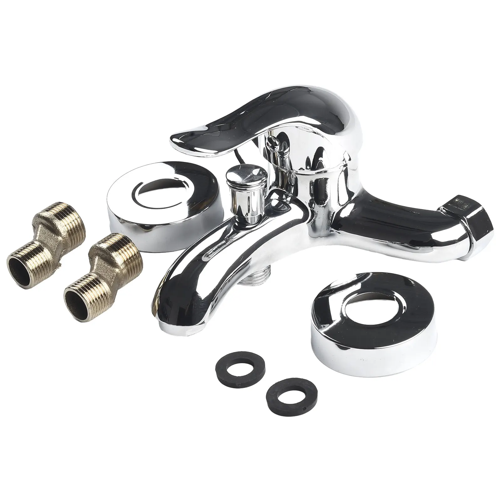 

Durable Basin Faucets Mixing Valve Kits Modern Set Silver Thermostats Triple Wall Mounted Accessories Dual Spout