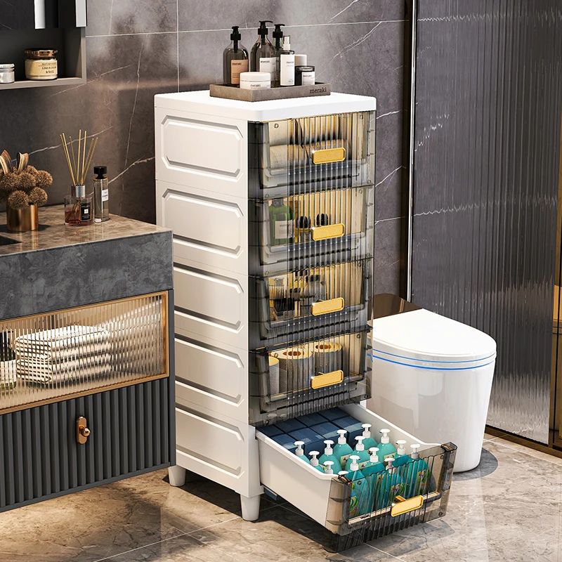 

Seam storage cabinets, toilets, bathrooms, drawer cabinets, home living rooms, kitchens, plastic gap storage cabinets