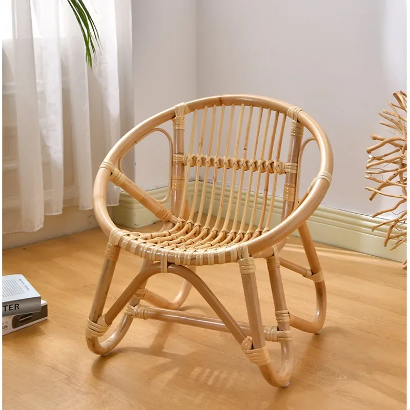 INS Home Furniture Indonesian Vine Weaving Design Chairs Bedroom Backrests Kid's Chairs Versatile Practical Photography Props