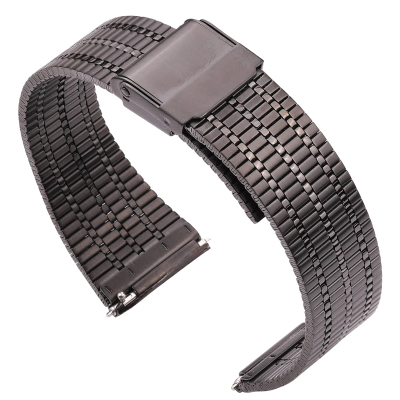 Sleek Stainless Steel Quick-Release Watch Strap - Breathable Design