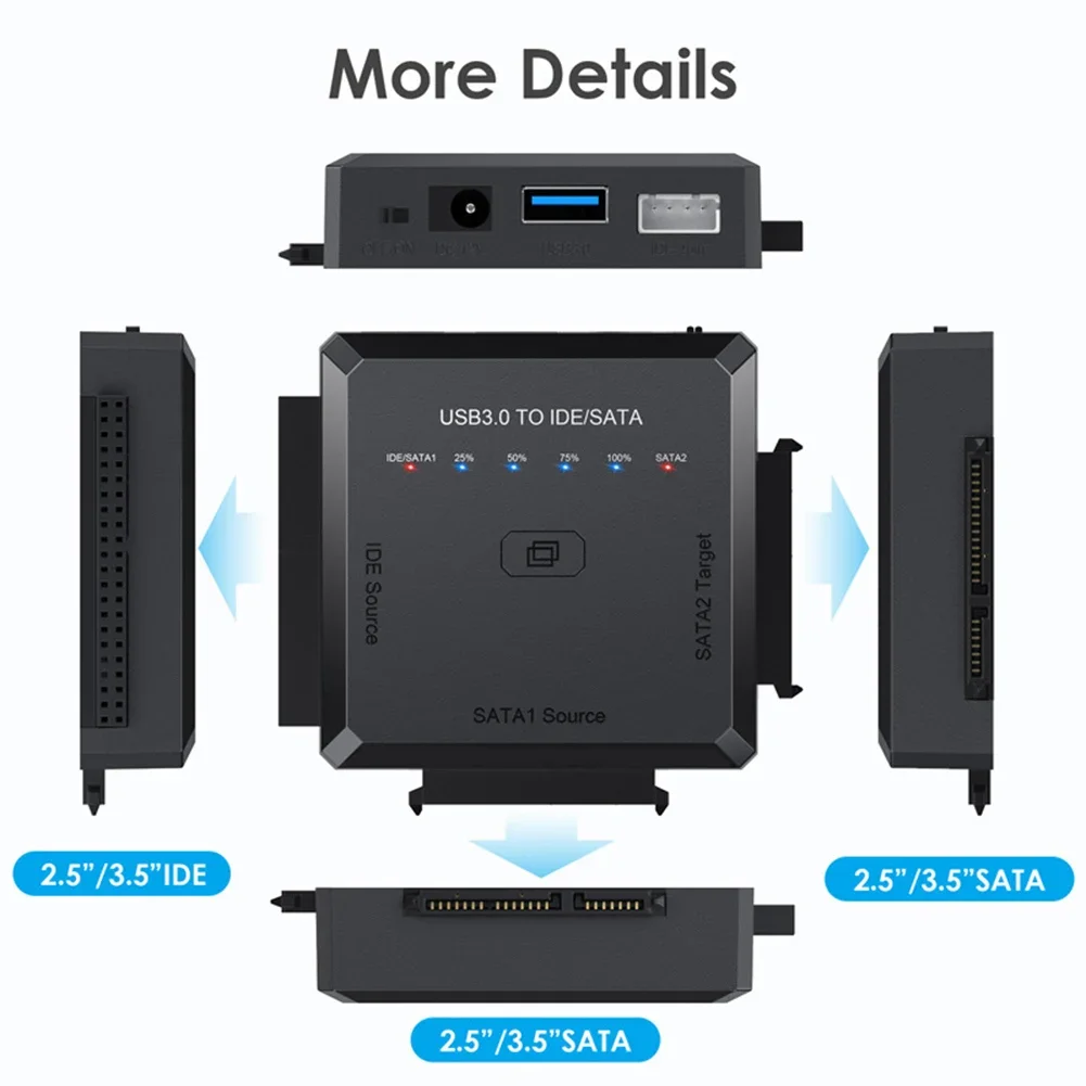 USB 3.0 SATA IDE  , 8TB, 5Gbps, 12V 2A   ġ, ̱, EU, UK, AU ÷, 2.5 ġ, 3.5 ġ HDD, SSD ϵ ̺ ũ