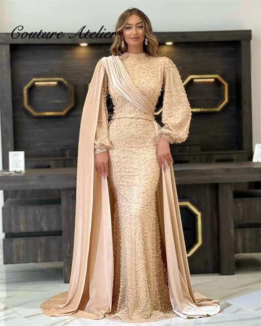 Buy Satin Evening Dress / Elegant Dress / Engagement / Wedding Dress /  Hijab / Night Dress / New / Dubai / Modest Abaya / Modest / Maxi Dress  Online in India - Etsy
