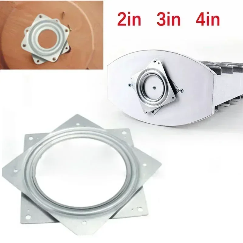 2/3/4 Inch Swivel Plates Bearing Swivel Metal 360Degree Rotating Rolling Bearing Turntable Display Stand Furniture Hardware rotating display stand rotating turntable plate