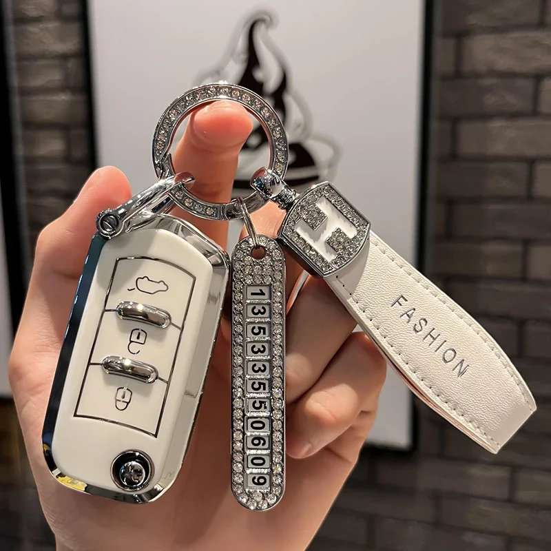 Soft Tpu Fliping Car Flip Remote Key Case Cover Holder Fob Portachiavi Per Gac Trumpchi Gs3 Gs5 Gs6 Key Protect Shell Accessori