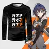 2024 MiHoYo Game Zenless Zone Zero Print T-shirt ZZZ Role Wise Belle Graphic Long Sleeved T Shirt Harajuku Men Women O-neck Tees 1