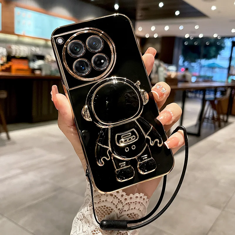 Luxury Plating Soft Silicone Astronaut Back Cover - Shockproof Bumper  Case