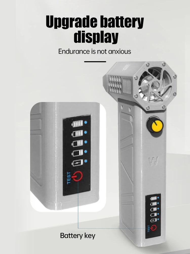 Air blower 140000RPM Turbo Jet Fan Brushless Motor Handheld Duct Fan 52M/S Portable Type-C Charging with Power Display ventilado 4