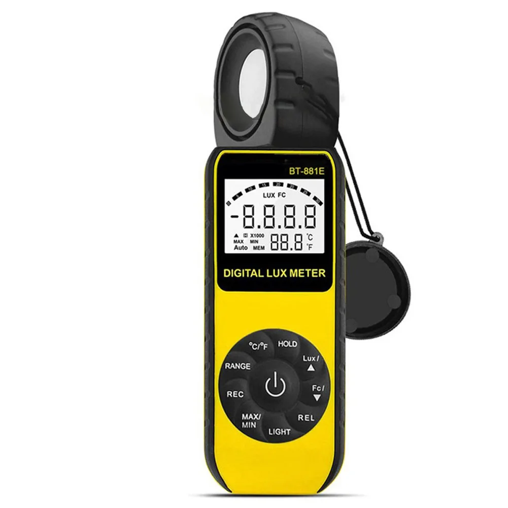 BTMETER 디지털 럭스미터 881E 라이트 미터, 300000 럭스 범위, 정확..