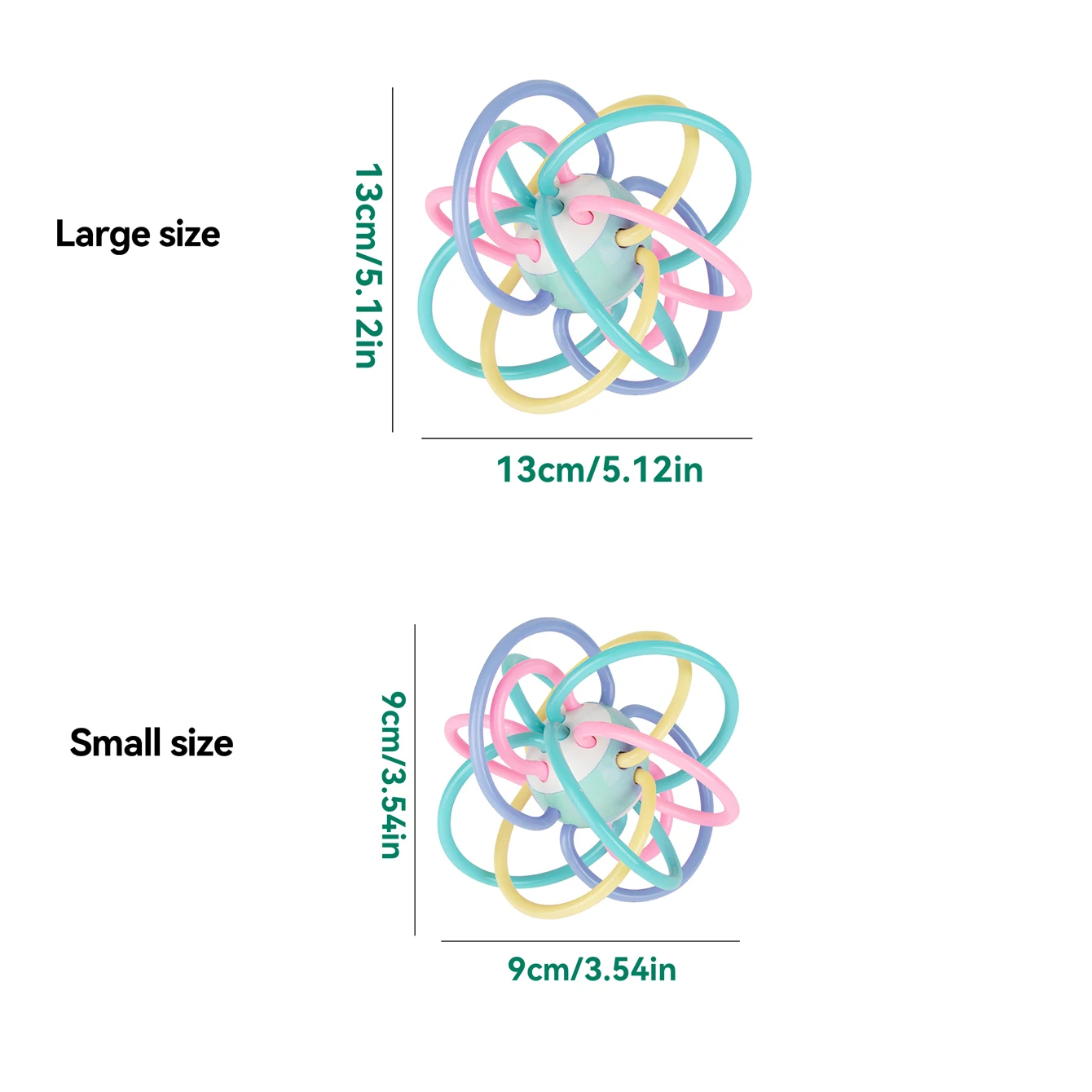Teething Toys Baby Grasping Ball Toy Morandi Manhattan Hand Grab Ball Baby Teether Teething Toy