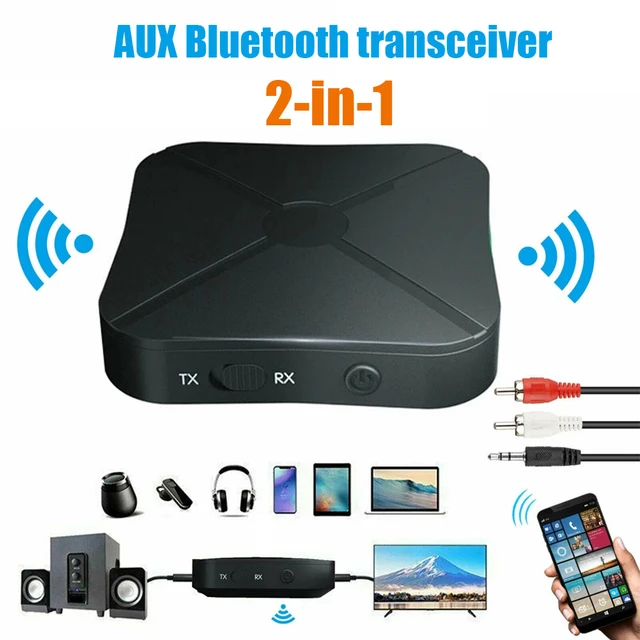 2 IN 1 Real Stereo Bluetooth-compatible 4.2 Receiver Transmitter Bluetooth  Wireless Adapter Audio With 3.5MM AUX For TV MP3 PC - AliExpress