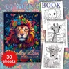 30 Sheets Stress Relief Coloring Book, 11.2x 8.3in,100gsm Thick Paper, Spiral Bound, Halloween Gift, Christmas Gift Option 2