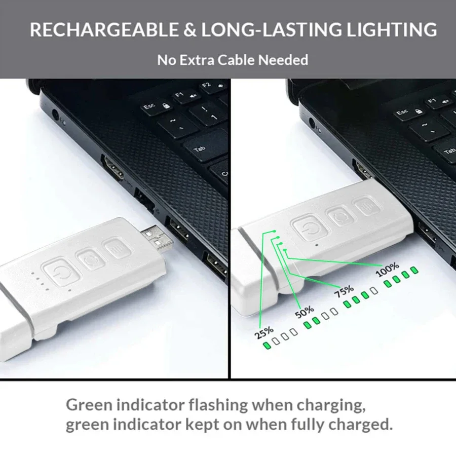 LED Light Night Light Book Light Mini Night Light Mini LED Light Mini LED Book Light USB Rechargeable Eye Protection Reading Light Portable 3 Colors 5-Level Brightness Bookmark Night Lamp