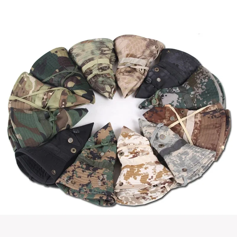 Camouflage Bucket Hat Men Summer Hunting Hiking