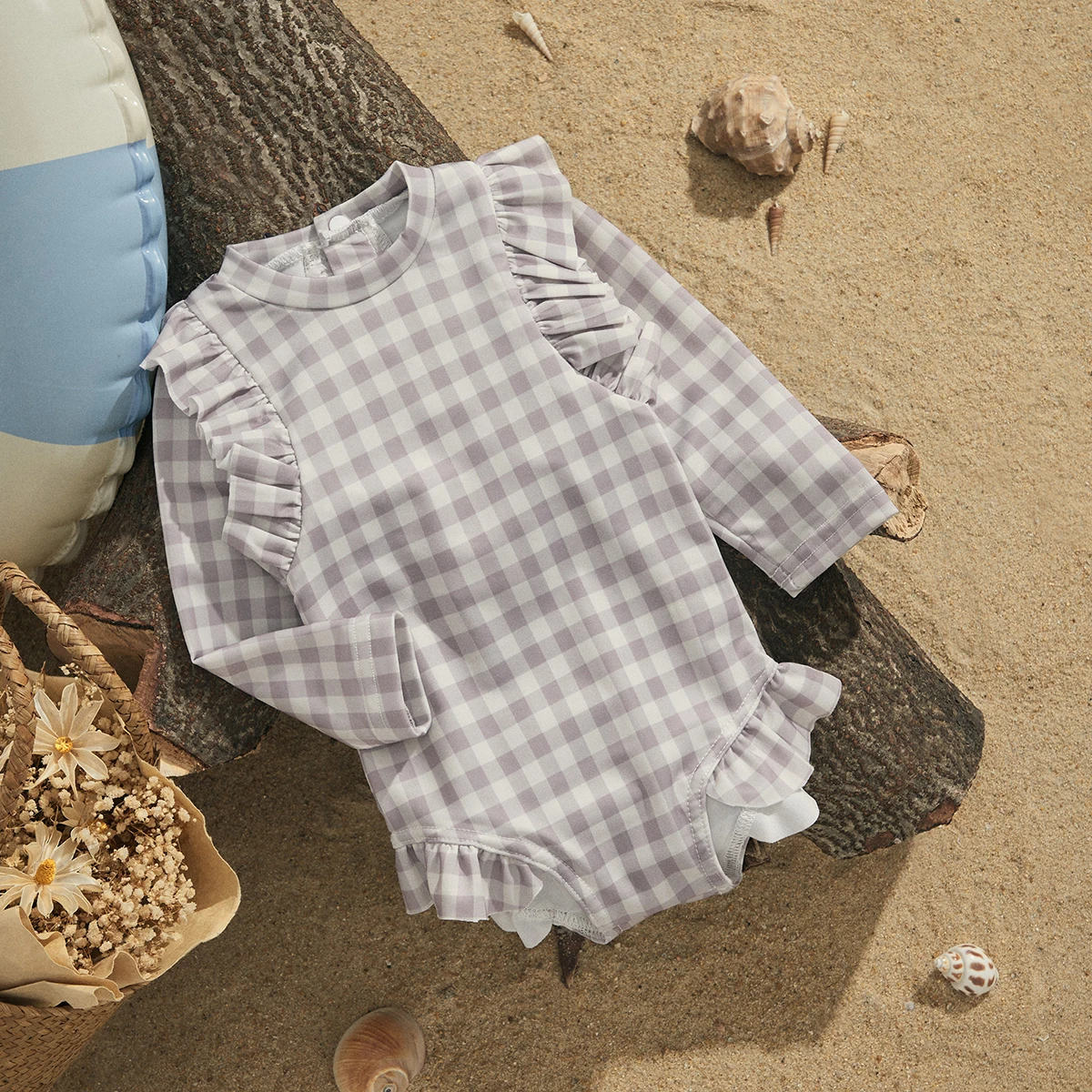 1-4 Years Baby Kids Girls Bikini Swimsuit Floral Plaid Summer Swimwear