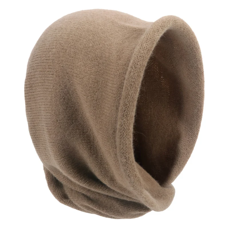 Women's New Winter Scarf In One Set Balaclava Hat Imitation Cashmere Knitted DIY Baotou Cap Woolen Pullover Hats