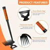 Manual multi-functional weeding rake gardening tool, portable weeding rake for gardens, root-pulling tool 6