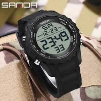 SANDA Top Brand G Style Camouflage LED DigitalWatch Men Waterproof Ms Sport Watches Stopwatch Chronograph Male Electronic Watch 1