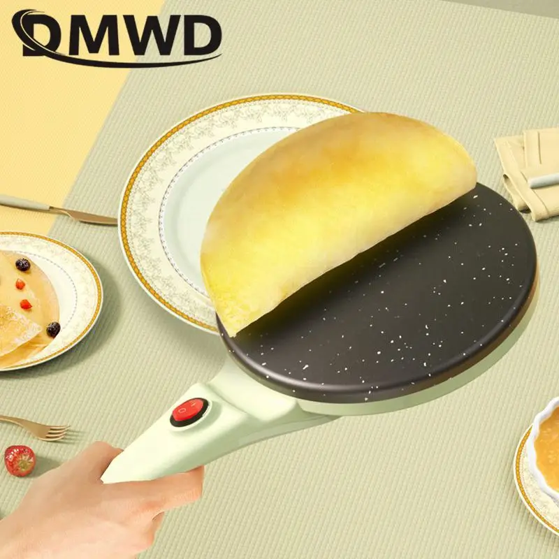 800W Electric Crepe Maker Non-stick Medical stone coat Pizza Pancake Baking pan Spring roll Rice wrap Baking Washable surface