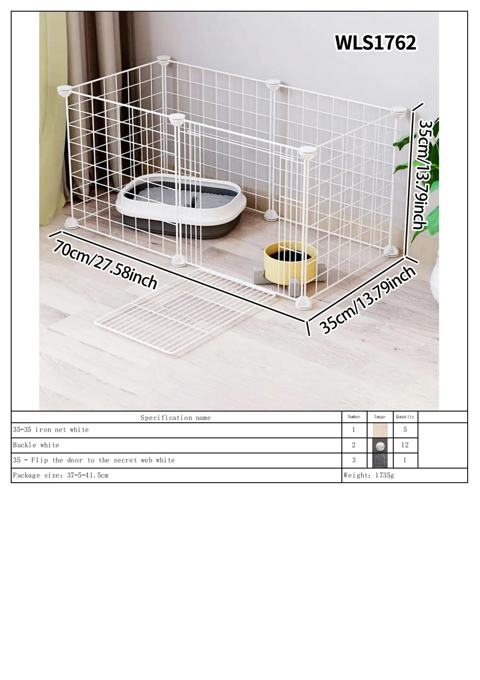 سياج الحيوانات الأليفة الداخلي مع بوابة شبكية حديد...