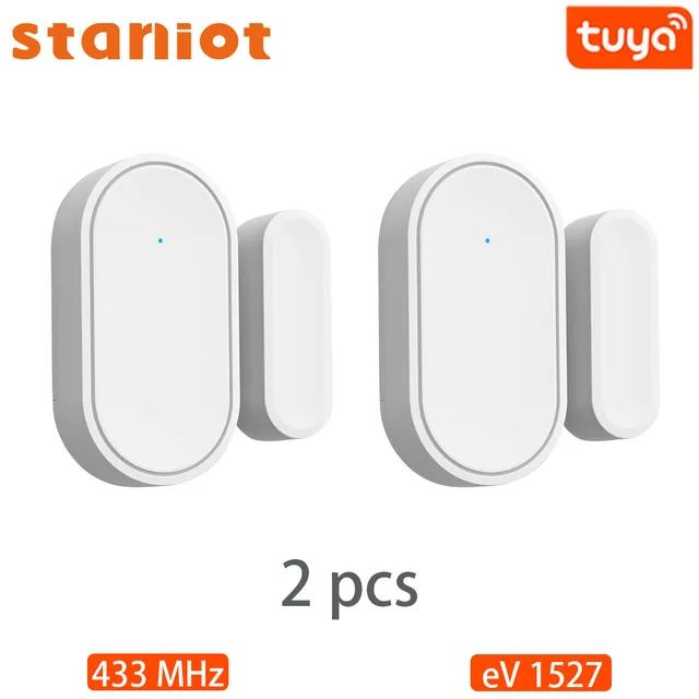 Staniot DS030 Tuya 433mhz Alarm Accessories Smart Remote Control Wireless Door and Window Alarm Sensor Door Open/Closed Detecors 13-DS030-2pcs