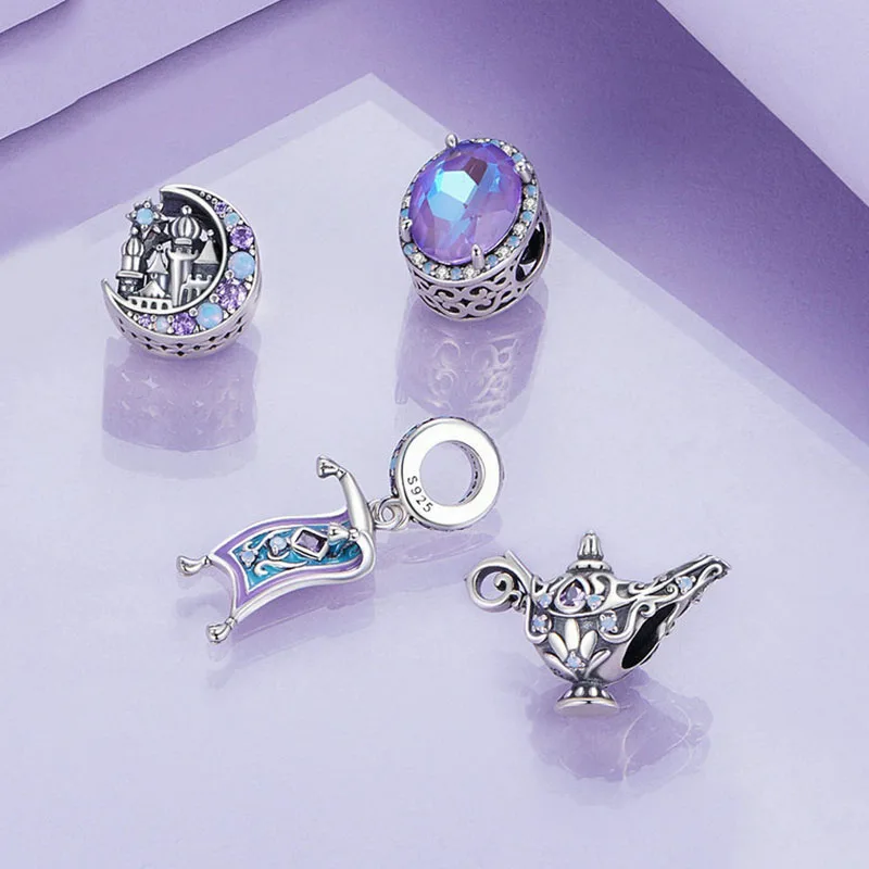 Original Sterling Silver s925 Magic Purple Series Exquisite Beaded DIY Bracelet Accessories Jewelry Combination