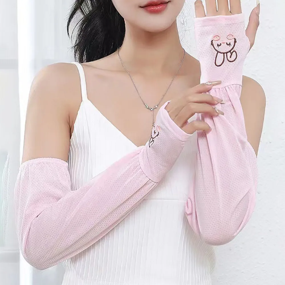 Little Rabbit Sunscreen Sleeves Breathable Uv Protection Loose Ice Sleeves Lightweight Arm Cover Women