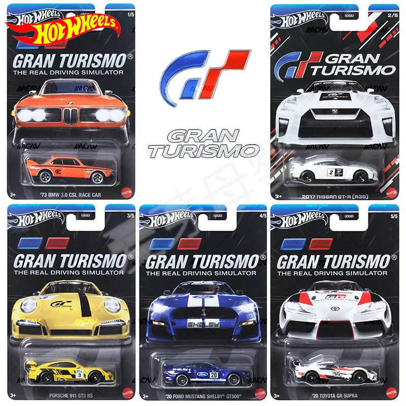 Genuine Hot Wheels Gran Turismo Car The Real Driving Simulator Gtr Bmw Porsche Toyota Gr Supra Vehicle Toys Ragazzi Gift For Fun