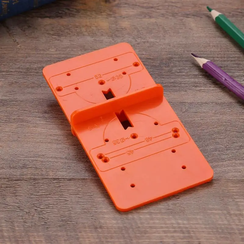 

Cabinet Door Hinge Template Woodworking Hinge Hole Drilling Guide Carpenter Hole Puncher Drilling Guide DIY Woodworking Tools