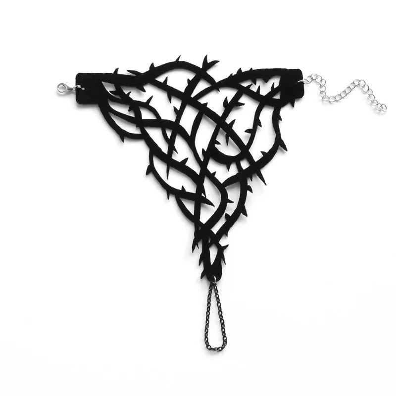 Gothic Bracelet Adjustable Bracelet Black Thorns Bracelet Halloween Jewelry Gift Bracelet Party Role Playing Accessories Female