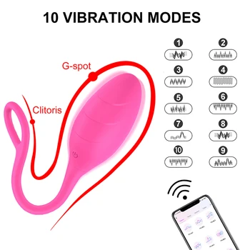 10 Speeds APP Bluetooth Female Vibrator For Women Clitoris Stimulator Wireless Dildo Remote Control Love Egg Sex Toys For Adults 2