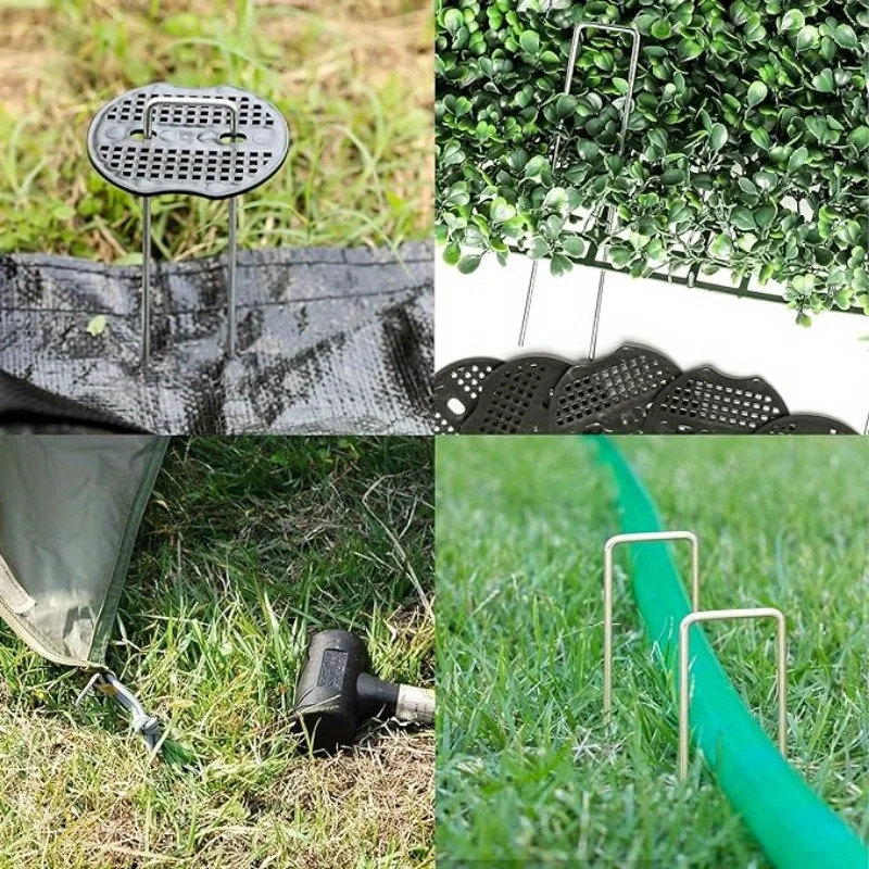 U-shaped fixing spike garden stake set heavy duty garden spikes for repairing lawn and fabric
