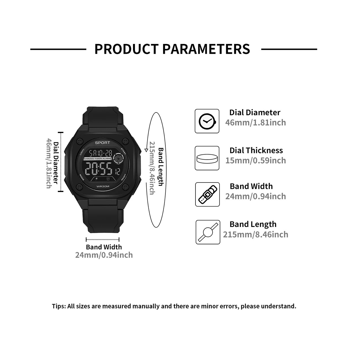 New Simple and Fashionable Men's Sports Watch Student Outdoor Sports Military Digital Electronic Watch Male Holiday Gift Reloj 6