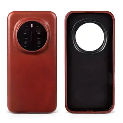 Retro Vintage Crazy House Pattern Genuine Leather Full - Wrap Back Cover Case - Aesthetic Design for Honor Magic8 (Ruby Red 5211)