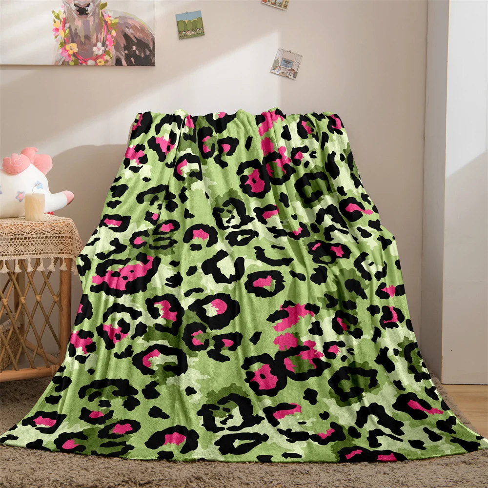 

Leopard Print Blanket Sofa Blankets for Beds Super Soft Warm Blanket Cover Flannel Throw Blanket Washable Blanket Queen Quilt