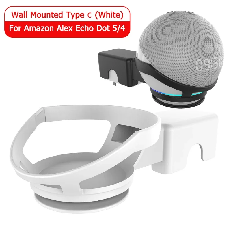 Supporto A Parete Per Echo Dot 4a Gen - Staffa Da Muro Grigia, Libera Spazio In Cucina E Camera - 2