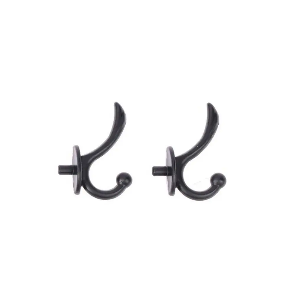 10pcs Mini Metal Dollhouse Miniature Furniture Hook 1:12 14*14mm Clothes Coat Hook Rack 4 Colors Wall Hangers Modle Toy